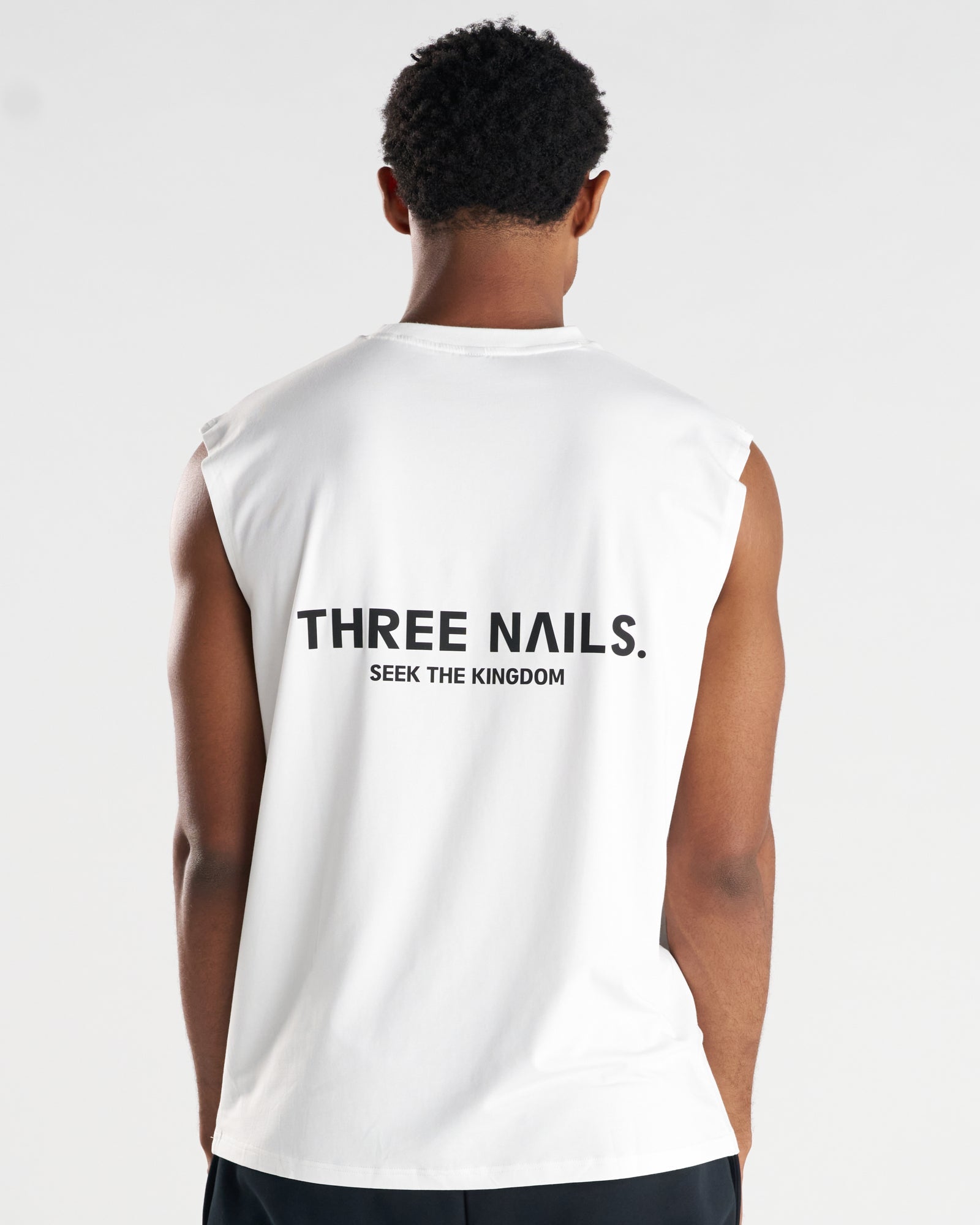 Core Oversized Muscle Tank "STK" - White