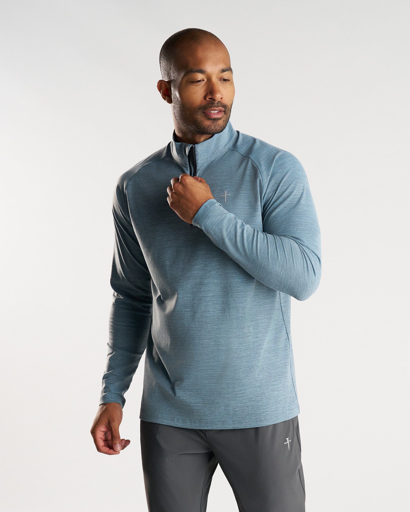 Core Quarter Zip - Sky Blue