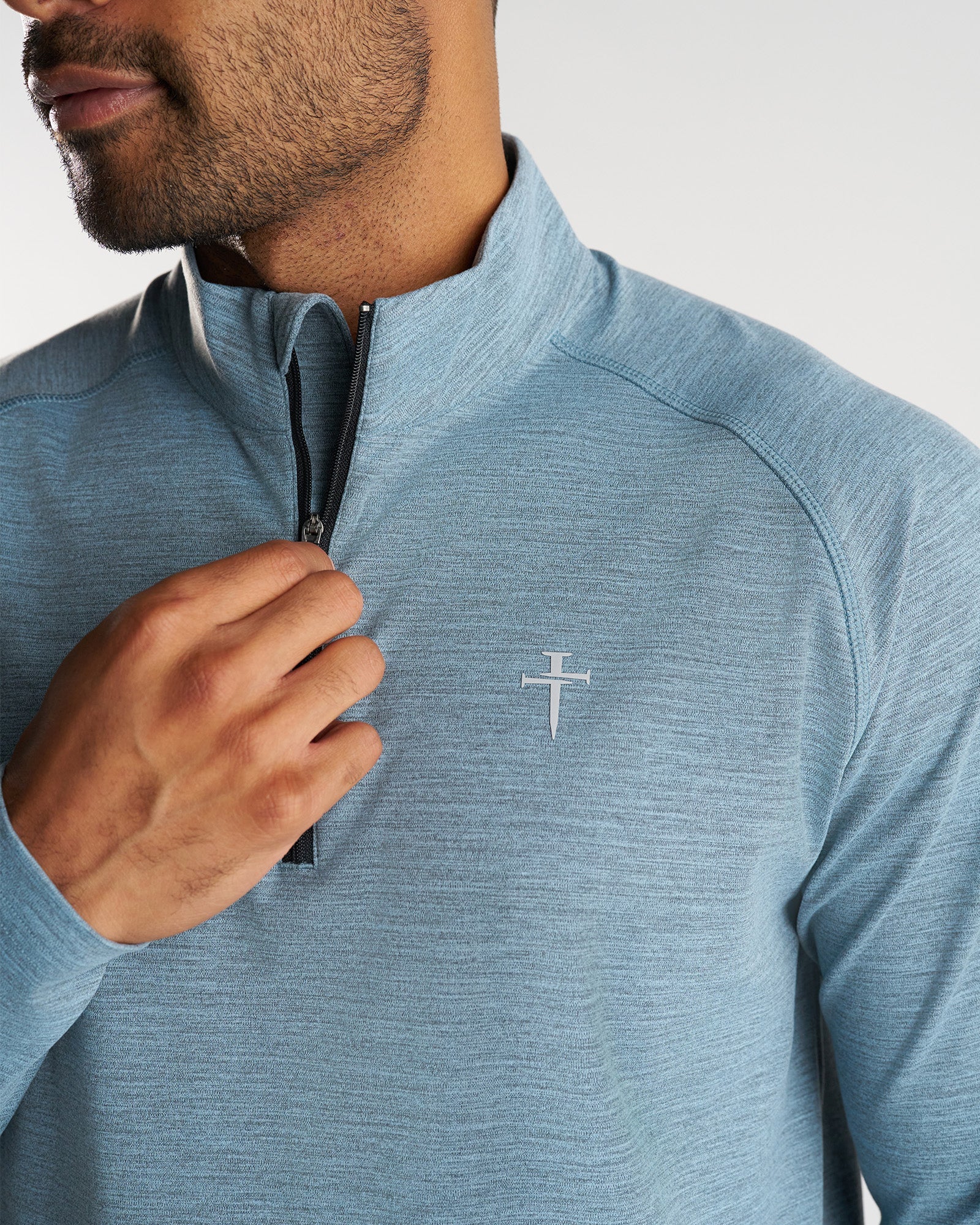 Core Quarter Zip - Sky Blue
